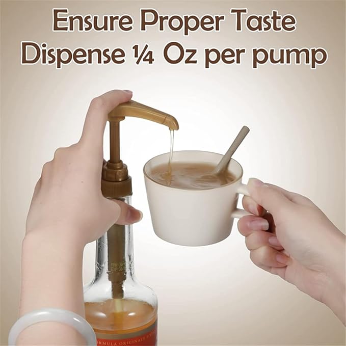 Lavandi 8pcs Syrup Pumps,Coffee Syrup Pump Dispenser Fits 750ml-25.4 oz Bottles,Replacement Syrup Bottle Pump Dispenser for Flavorings Creamer (Black)