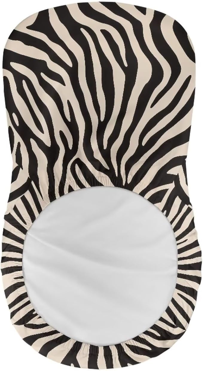Zebra Stripes Print Bar Stool Chair Covers, 2 Pack Stretchable Non Slip Bar Stool Covers with Backs Decorative High Mid Low Swivel Barstool Covers Slipcovers - Image 5