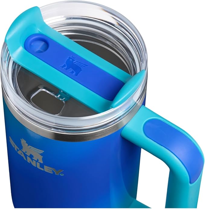 STANLEY Quencher H2.0 Flow State Tumbler, 30 oz, Sea Glass Aura | Handle and Straw | 3-Position Lid | Cup Holder Compatible for Travel | Insulated Stainless Steel Cup | BPA-Free - Image 2