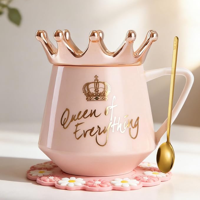Arawat Unique Happy Birthday Gifts for Women Best Friend Sister Grandma and Mom Funny Retirement Gift for Woman Her Pink Get Well Soon Gifts Basket Queen Everything Mug Valentine's Day Gifts for Women - Image 2