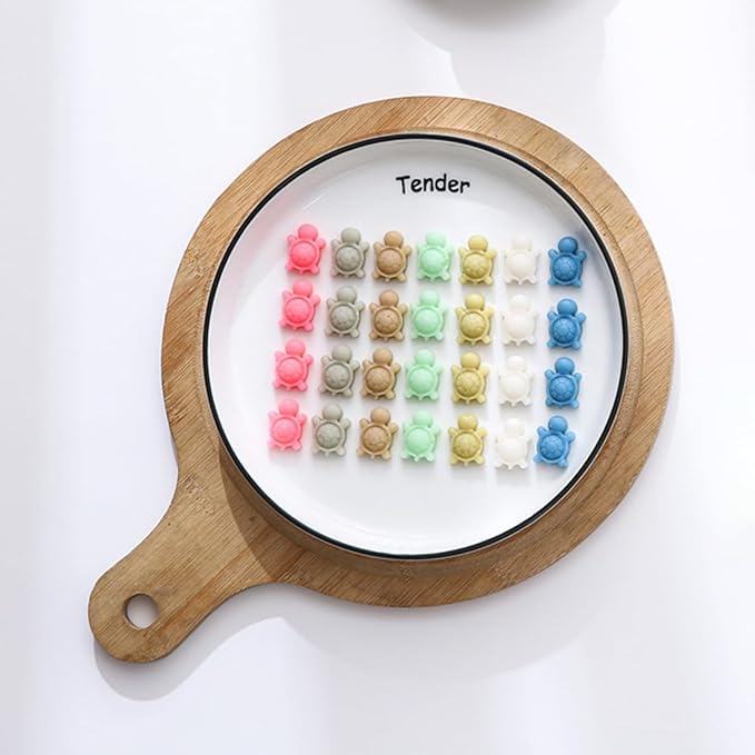 56 Cavities Unique Little Turtle Shape Candy & Chocolate Silicone Molds, Non-Stick, Baking Molds for Making Cake Decoration, Jelly, Cupcake, Ice Cubes, 2 Count