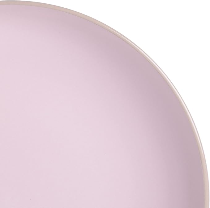 Gibson Home Rockaway 12-Piece Round Stoneware Dinnerware Set, Service for 4 – Pink Plates and Bowls, Modern Matte Finish, Microwave & Dishwasher Safe - Image 4