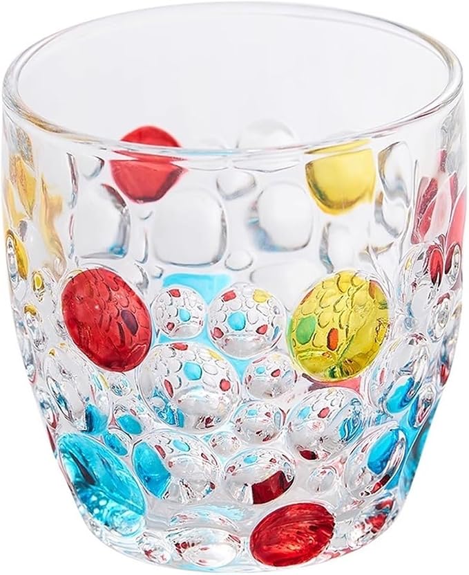drinking glassware 10.5oz Drinking Glasses Handmade Multicolor Glassware(Multi-colored) by Unknown