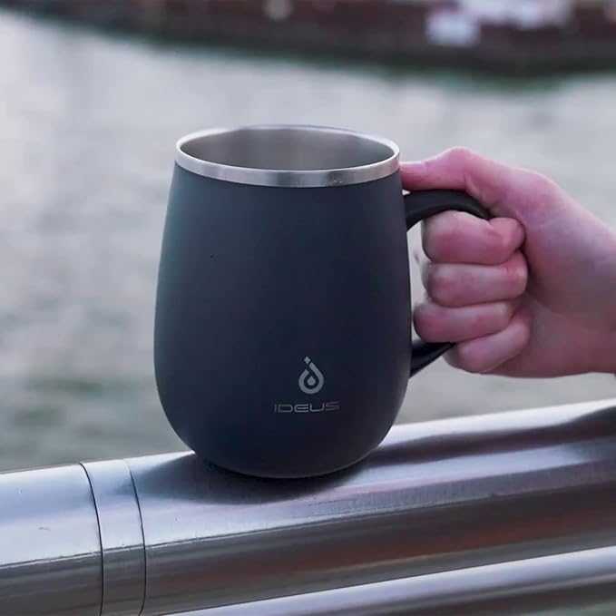 Ideus 16 oz Insulated Coffee Mug with Handle and Lid, Double Wall Stainless Steel Vacuum Thermal Coffee Mug, Travel Coffee Cup Thermal Cup for Home and Office, Navy Blue - Image 6