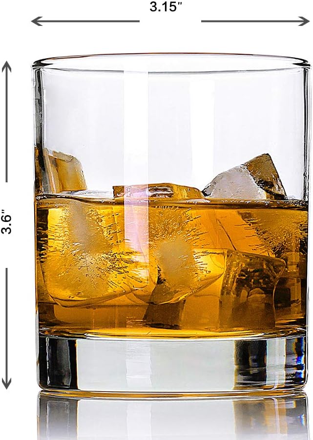 Whiskey Glasses,Set of 2,11 oz,Premium Scotch Glasses,Bourbon Glasses for Cocktails,Rock Style Old Fashioned Drinking Glassware,Perfect for Father's Day,Party,Bars,Gift, Restaurants and Home - Image 3