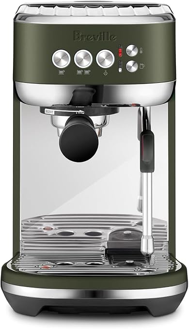 Breville BES500OLT Bambino Plus Espresso Machine, Olive Tapenade | Make café-quality espresso, lattes and cappuccinos at home with this compact, semi-automatic coffee maker for home baristas by Unknown