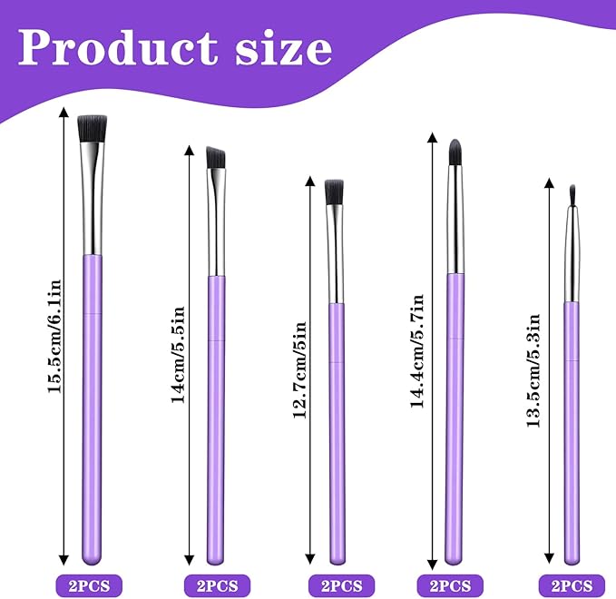 10 Pcs Cake Decorating Brushes Set Food Safe Paint Brushes Food Fondant Tools Chocolate Sugar Cookie Candy Cake Pastry Brush for Dusting Edible Glitter and Painting with Edible Color on Treats