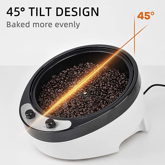 Household Coffee Baking Machine, 800G Coffee Bean Baking Machine, Tilt Stir Frying Temperature Adjustable 1800W Coffee Bean Baking Machine, - Image 2