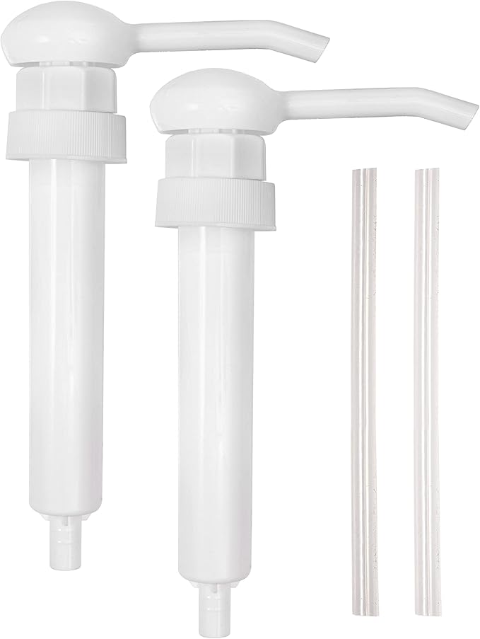 12 Heavy Duty Replacement Pump Dispensers for Gallons & Jugs, Suitable for Shampoo, Conditioner, Paint and Condiments, Includes 12 Six Inch Tubes