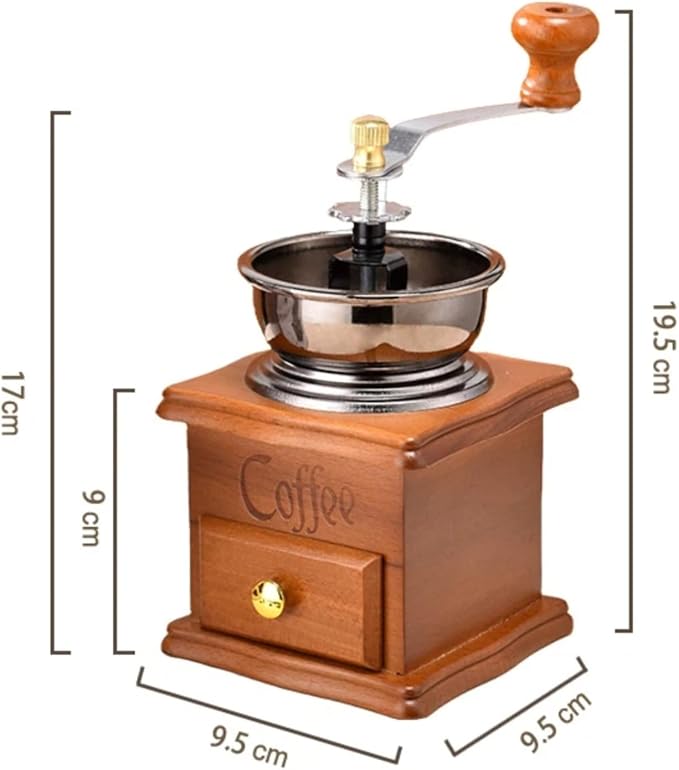 Retro hand crank coffee machine hand grinder | Retain the pure flavor of coffee beans for both hands-on fun and decorative ornaments - Image 3