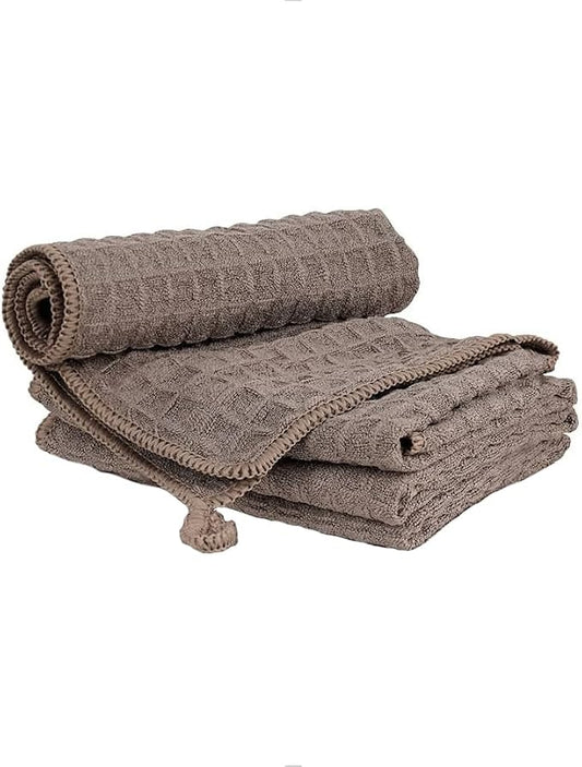 watchget 4 Pack Microfiber Espresso Barista Cleaning Towels, Light Brown | Professional 12"x12" Lint-free Rags; Highly Absorbent Cleaning Towels for Espresso Steam Wands & Coffee Bar Counters by watchget
