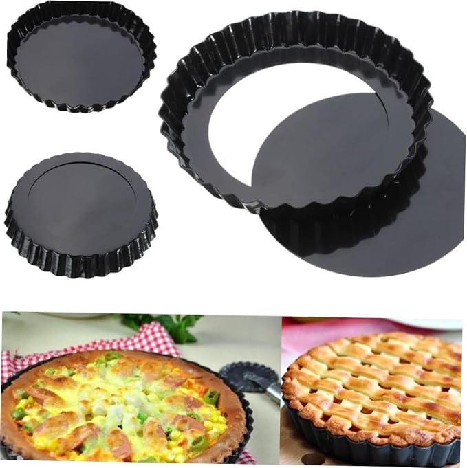 STOBAZA 2pcs Non-stick Cake Molds Baking Tray for Tart Pizza and Steak Bakeware for Home Kitchen and Baking Needs - Image 4