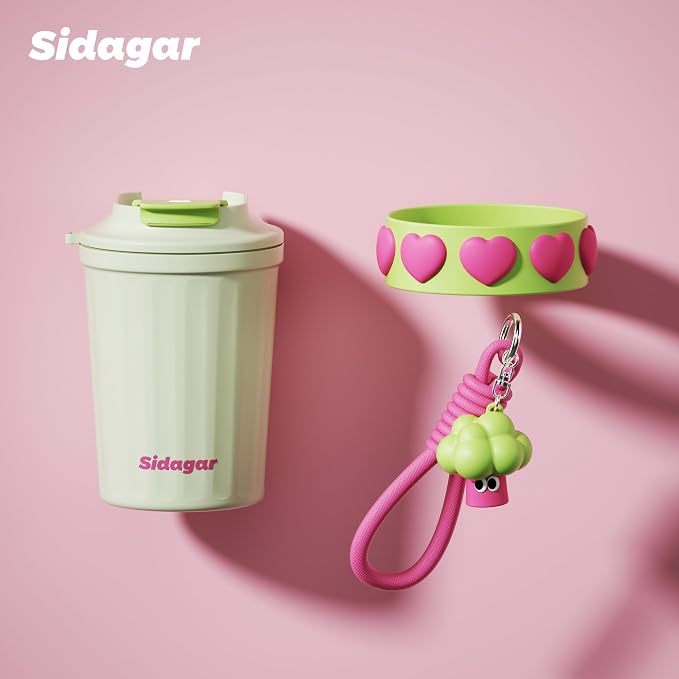 SDGA+ 12 oz Travel Coffee Mug Spill Proof Leak Proof, Stainless Steel Thermal Coffee Cup with Lid, Resuable Cup for Hot and Cold, Portable Tumbler for Women, Minty Matcha - Image 7