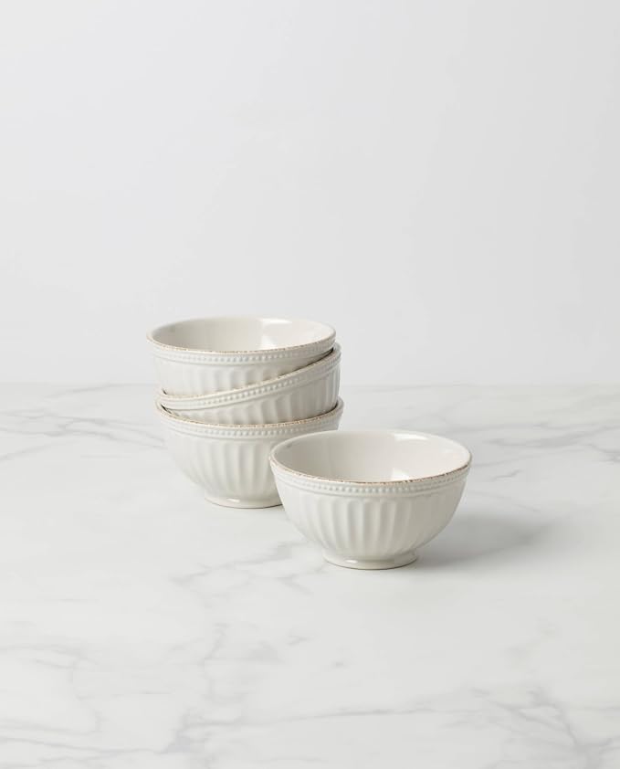 Lenox 895719 French Perle Groove All-Purpose Bowls, Set Of 4 White - Image 2