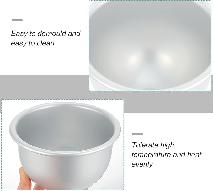 Creative Semi-sphere Cake Mold Deep round Baking Pan for Doll Princess Cake Making, Food-grade Aluminum Oven Mold for Home Baking - Image 7