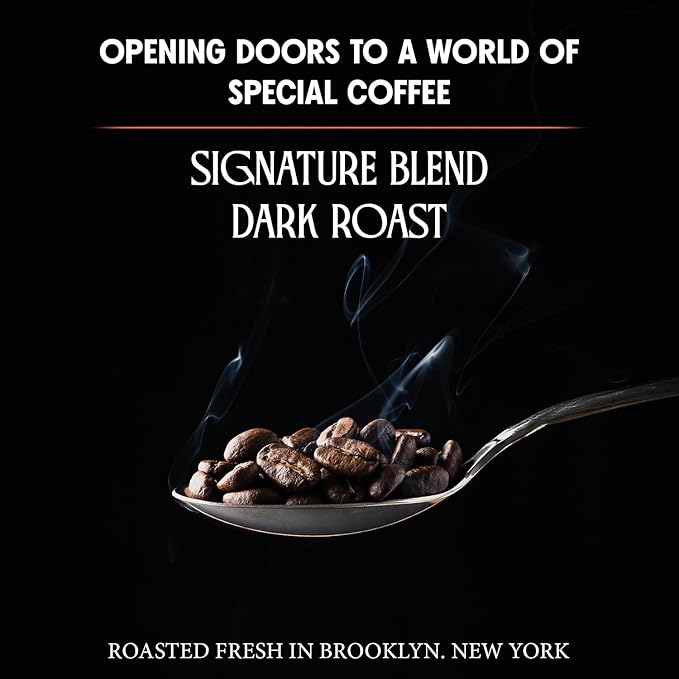 Nero Coffee Whole Bean, Smoky Bittersweet Chocolate, Cane Sugar, and Star Anise Dark Roast Coffee Beans, Specialty Coffee Beans 35.2 oz (2.2lb) Bag, Freshly Roasted Brooklyn, Kosher Certified