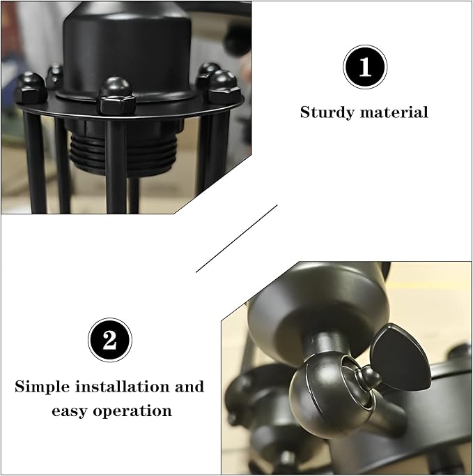 Industrial Steampunk Chandelier 2pcs Vintage Pendant Light Loft Ceiling Fixture for Country Hotel Restaurant Bar Creative Ceiling Lamp(4 Heads) - Image 6