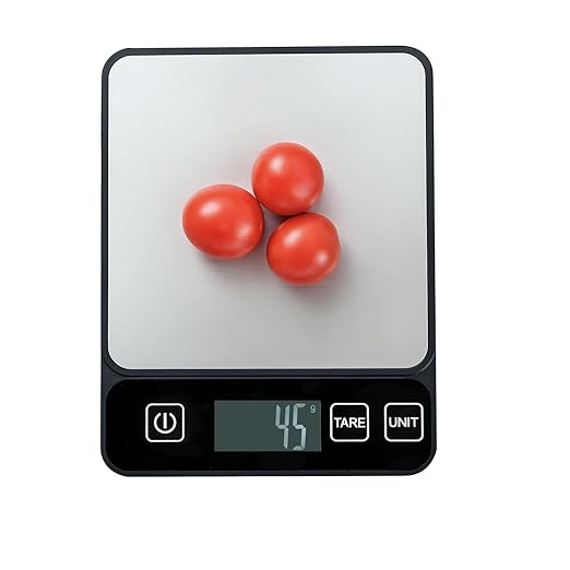 10kg/22lb Food Scale, Digital Kitchen Scale 1g/0.1oz Precision, 6 Units, LED Display, Tare, Waterproof Glass for Baking, Cooking, Meal Prep