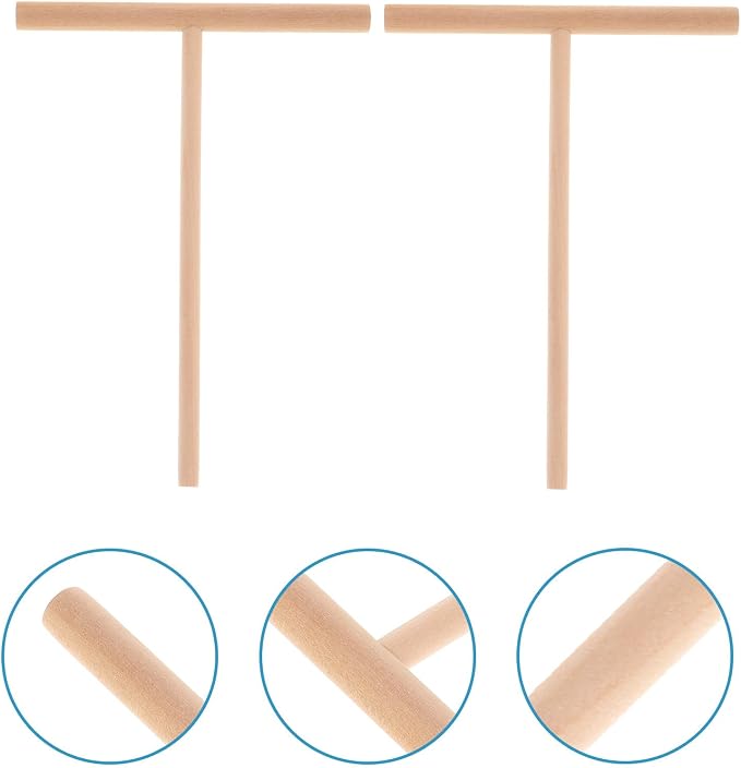 Garneck 2pcs Wooden Pancake Rake Spreading Tool for Making Omelets and Pancakes, Sturdy Khaki Wood Kitchen Utensil for Home Cooking and Breakfast Preparation - Image 9
