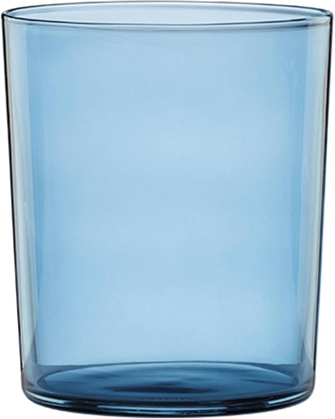Oneida Stackables Tall Blue Glass Tumblers, 14oz, Set of 6 | dishwasher safe | vibrant blue hue, stackable design | everyday glassware | 4 inch, .oz, gift for women - Image 2