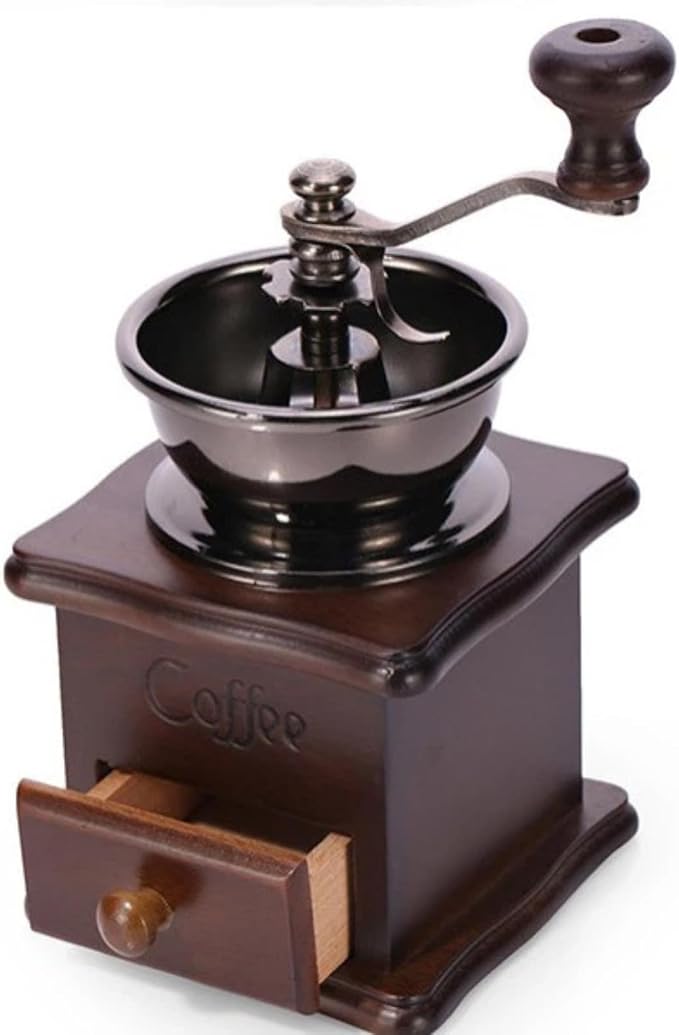 Retro hand crank coffee machine hand grinder | Retain the pure flavor of coffee beans for both hands-on fun and decorative ornaments by Unknown