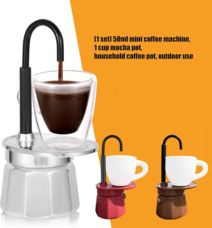 Space Saving 50ml Coffee Coffee Bottle Efficient Brewing Systems Home Outdoor Use Practical Metal Maker - Image 8