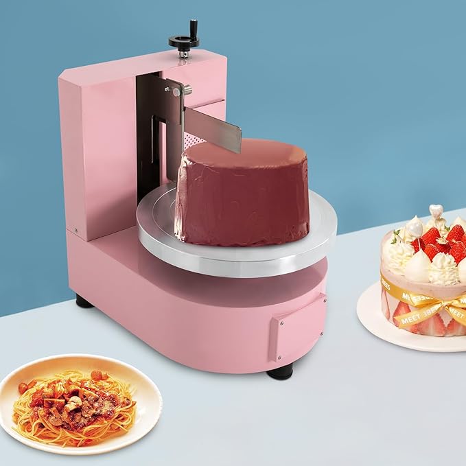 Cake Cream Spreading Coating Edge Smoothing Machine 110V 4-12Inch Cake Butter Cream Spreading Machine - Max Horizontal Scraper Height 4.72in