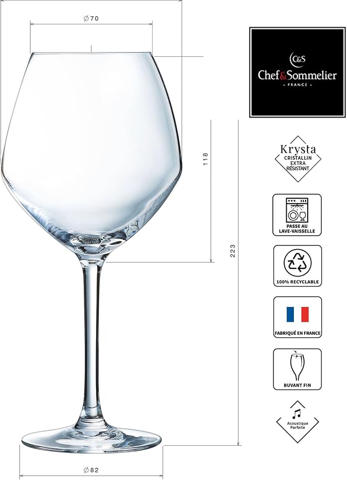 Chef & Sommelier - Cabernet Vin Jeune Collection - 6 stemware 58 cl - Made in France - Reinforced Packaging - Image 5