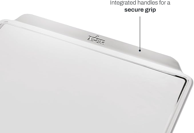 All-Clad Stainless Steel Cookie Baking Sheet 12" x 17" - Tri-ply Bonded for Consistent Baking- (Roast, Bake Cookies, Brownies and More) Professional Stainless Steel Bakeware - Image 4