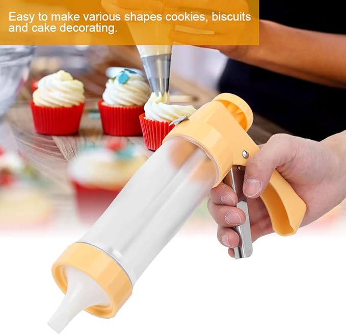 Disassembled Cake Decorating Kit, Dessert Decorating Nozzle Set with Ergonomically Designed Handle 16 mold 6 Nozzles Cupcake Decorating Kit for Homes Bakeries Dessert Shops