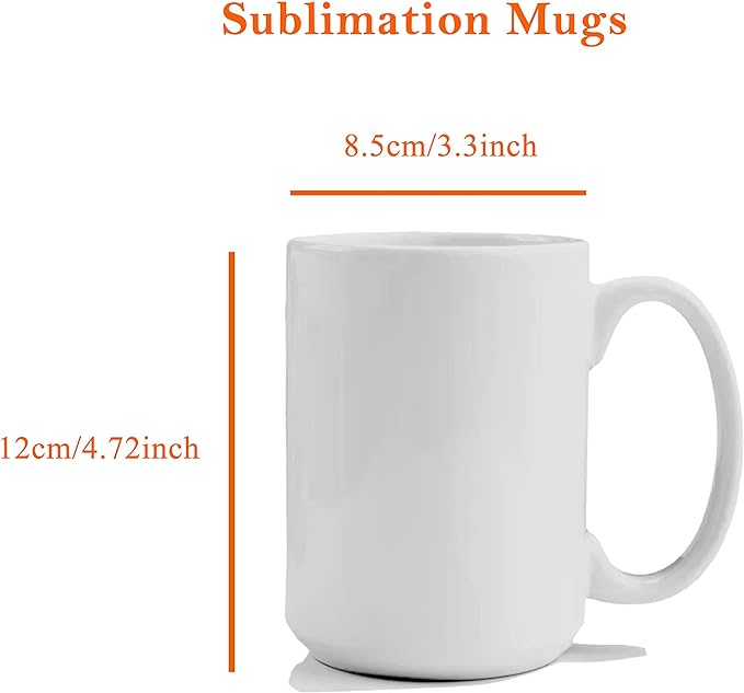 TANGLONG 12PCS Sublimation coffee Mugs 15 oz White Cups for homemade gifts | Tazas Para Sublimar,White CeramicCups for Hot or Ice Coffee,Latte, Soup, Milk, Hot Cocoa,DIY gifts - Image 2