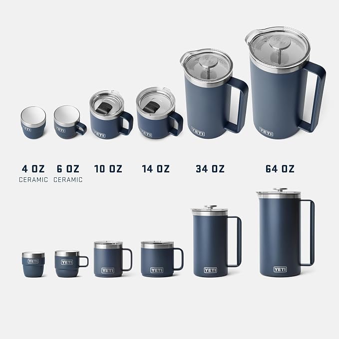 YETI Rambler 10 oz Ceramic Lined Stackable Mug, Vacuum Insulated, Stainless Steel with MagSlider Lid, Cape Taupe - Image 9
