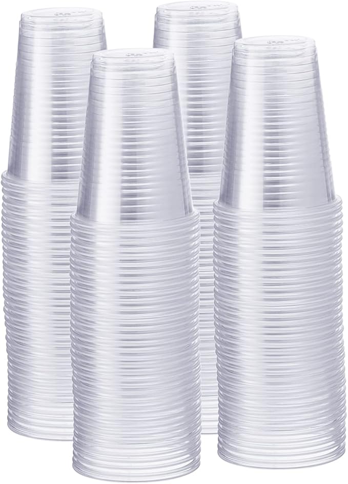 Comfy Package GUSTO Clear Plastic Cups [9 oz - 500 Count] – Disposable Drinking Cups for Parties, Events, & Everyday Use – Crystal Clear, BPA-Free, Durable Polypropylene - (Formerly