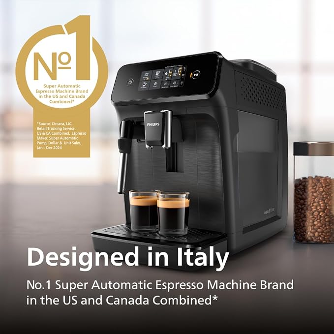 Philips 1200 Series Fully Automatic Espresso Machine, Classic Milk Frother, 2 Coffee Varieties, Intuitive Touch Display, 100% Ceramic Grinder, AquaClean Filter, Aroma Seal, Black (EP1220/04) | Classic Milk Frother, 2 Coffee Varieties, Intuitive Touch D... - Image 7