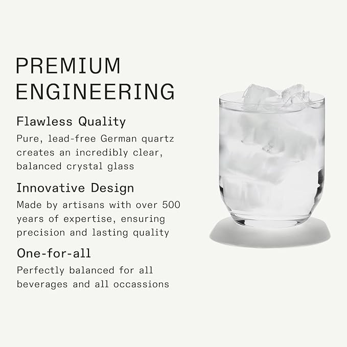 Made In Cookware - Drinking Glasses - 15 oz - Set of 4 - Made of Ultra-Durable Crystal - Crafted in Germany - Image 3