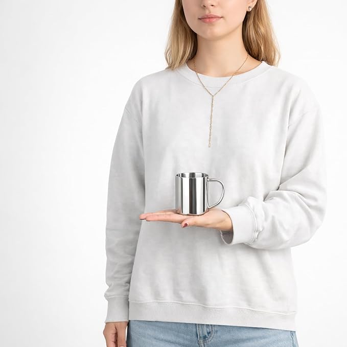 IMEEA Small Espresso Mug 7.5oz Double Wall Stainless Steel Cups, Set of 2 - Image 5