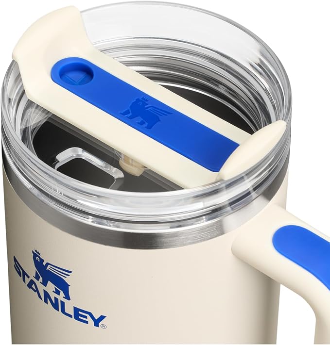 STANLEY Quencher H2.0 Flow State Tumbler, 40 oz, Cream Royal | Handle and Straw | 3-Position Lid | Cup Holder Compatible for Travel | Insulated Stainless Steel Cup | BPA-Free - Image 2