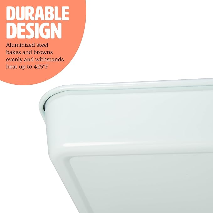 Tasty Clean Ceramic 14-Inch x 10-Inch Roasting Pan, Durable Aluminized Steel for Professional Results, Clean Ceramic Nonstick Coating, Oven Safe to 425°F, Dishwasher Safe, Aqua - Image 4