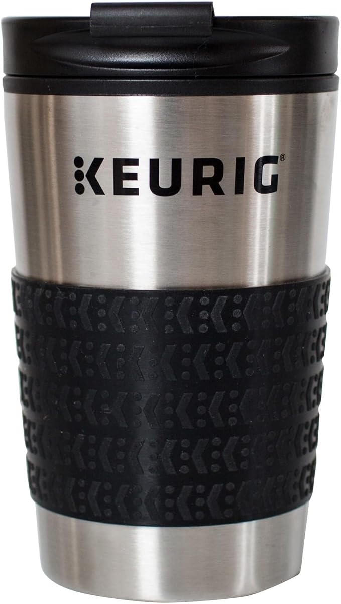 Keurig Stainless Steel Insulated Coffee Travel Mug, Fits Under Any Keurig K-Cup Pod Coffee Maker, 12 Oz, Stainless Steel by Keurig