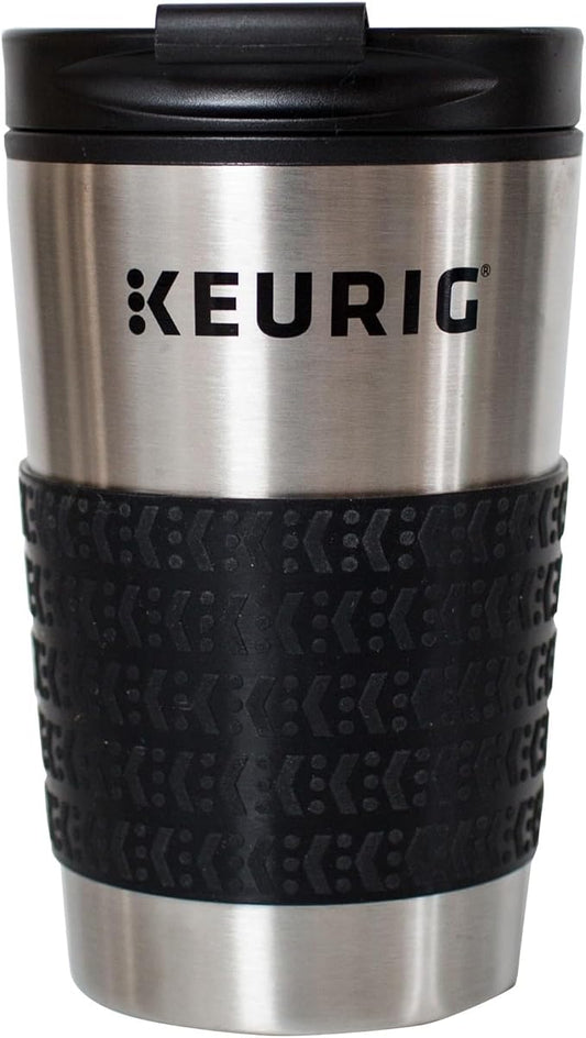 Keurig Stainless Steel Insulated Coffee Travel Mug, Fits Under Any Keurig K-Cup Pod Coffee Maker, 12 Oz, Stainless Steel by Keurig