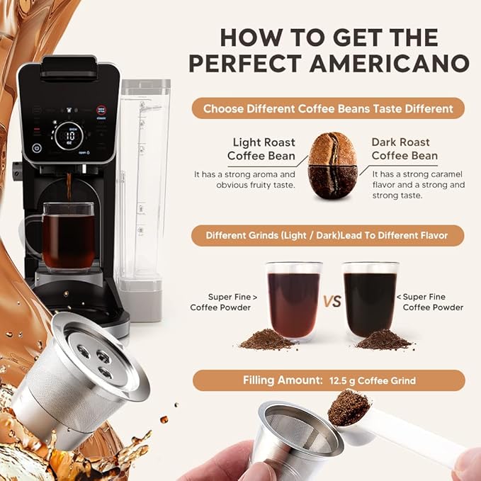 Stainless Steel Reusable Ninja K Cups Pods Compatible with Ninja CFP201 CFP301 Dual Brew Pro Machine 3 Hole Refillable Coffee Pods Permanent K Cups Filters Coffee Accessories
