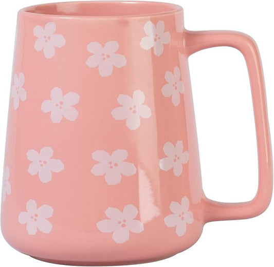 24 oz Large Ceramic Coffee mugs, Extra Large Cup, Big Handle (24 oz pink) | Extra Large Tea and Coffee Cups, Large Handle Coffee Mug for Office and Home, Microwave and Diahwasher Safe by masoline