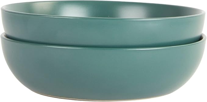 10 Strawberry Street Wazee Matte 9"/48oz Serving Bowl, Set of 2, Emerald Green - Image 4