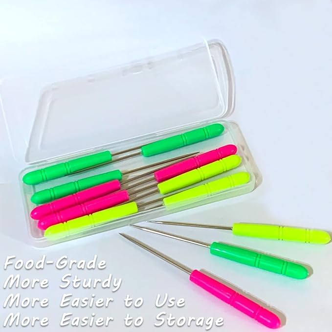 Cookie Scribe Sugar Stir Needle 12PCS with Storage Box, Cookie Decorating Tools and Supplies for DIY Royal Icing Biscuit Coffee Sugarcraft