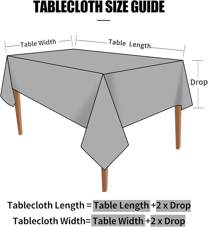 Smiry Rectangle Waterproof Heavy Duty Vinyl Tablecloths, 60 x 102 Inch | Wipeable Washable Floral Embossed Table Cover for Kitchen and Dining Room, Indoor & Outdoor Use, Grey - Image 6