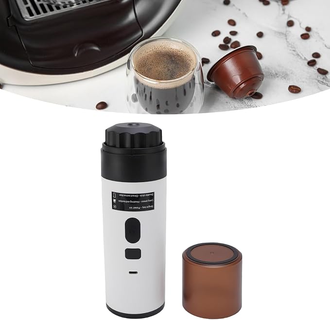 Sonew Portable Capsule Coffee Maker – Cordless 72W Automatic Travel Coffee Machine for Home, Car & Outdoor – -Compatible, USBCharged, 90mL, 622g Lightweight Design - Image 4
