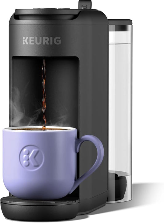 Keurig K-Mini Mate Plus Single-Serve K-Cup Pod Coffee Maker, Compact, 3 Cup Sizes, Brew Over Ice and Strong Button Features, 50 oz Removable Reservoir, Matte Black by Keurig