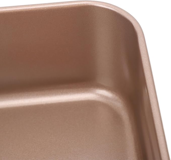 LiebeWH Baking Sheet Pan, Deep Square Non Stick Carbon Steel Cookie Tray, Thickened Stackable Design for Cake Bread Pizza Pastry and Oven Roasting At Home Bakery Shop (Large) - Image 8