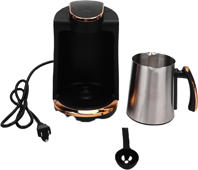 Fabater 550W Turkish Coffee Maker Stainless Steel 250ML Single Cup, Portable Turkish Coffee Machine for Home Office Travel, Fast Heating Easy Operation (US Plug 110V) - Image 6