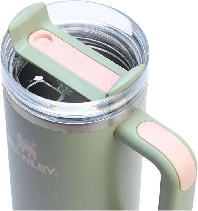 STANLEY Quencher H2.0 Flow State Tumbler, 30 oz, Lichen | Handle and Straw | 3-Position Lid | Cup Holder Compatible for Travel | Insulated Stainless Steel Cup | BPA-Free - Image 2